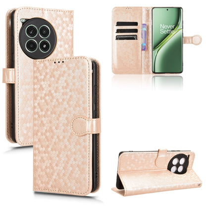 Honeycomb Dot Texture Leather Phone Case, For OnePlus Ace 3 Pro, For OnePlus Nord CE4 5G Global, For OnePlus 12