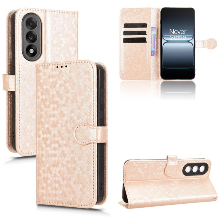 Honeycomb Dot Texture Leather Phone Case, For OnePlus Turbo 6V 5G, For OnePlus Ace 6 / 15R, For OnePlus 15, For OnePlus Ace 5 Ultra / Nord 5
