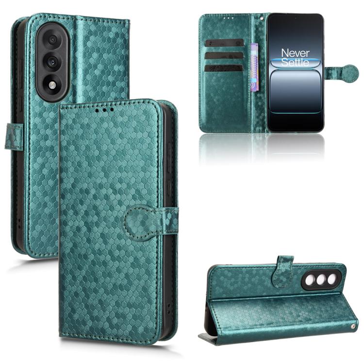 Honeycomb Dot Texture Leather Phone Case, For OnePlus Turbo 6V 5G, For OnePlus Ace 6 / 15R, For OnePlus 15, For OnePlus Ace 5 Ultra / Nord 5