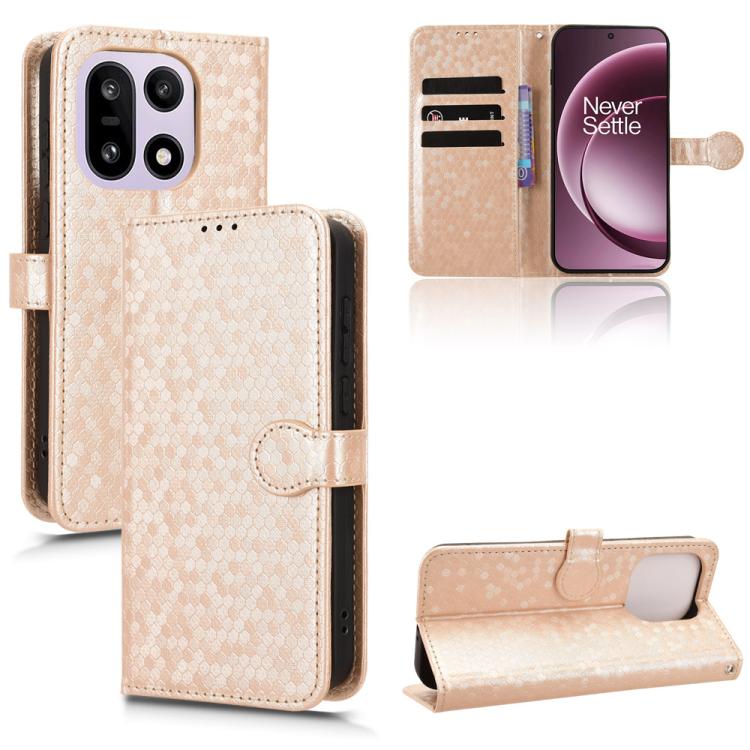 Honeycomb Dot Texture Leather Phone Case, For OnePlus Turbo 6V 5G, For OnePlus Ace 6 / 15R, For OnePlus 15, For OnePlus Ace 5 Ultra / Nord 5