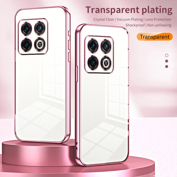 Transparent Plating Fine Hole Phone Case, For OnePlus 10 Pro, For OnePlus Nord N20 5G, For OnePlus 9R