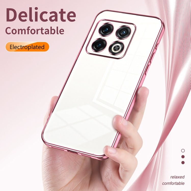 Transparent Plating Fine Hole Phone Case, For OnePlus 10 Pro, For OnePlus Nord N20 5G, For OnePlus 9R