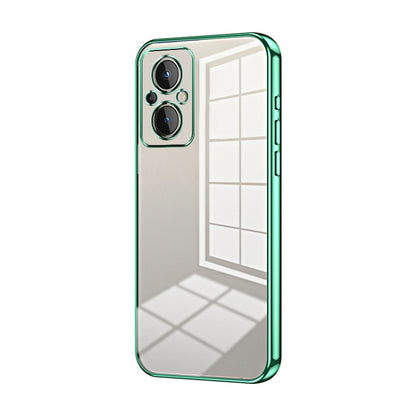 Transparent Plating Fine Hole Phone Case, For OnePlus 10 Pro, For OnePlus Nord N20 5G, For OnePlus 9R