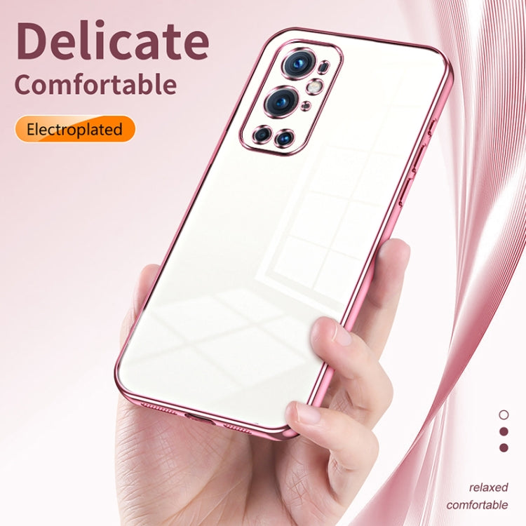 Transparent Plating Fine Hole Phone Case, For OnePlus 9 Pro, For OnePlus 9, For OnePlus 8T