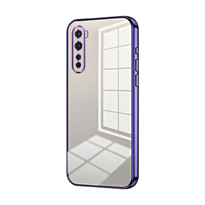 Transparent Plating Fine Hole Phone Case, For OnePlus Nord, For OnePlus 8 Pro, For OnePlus 8