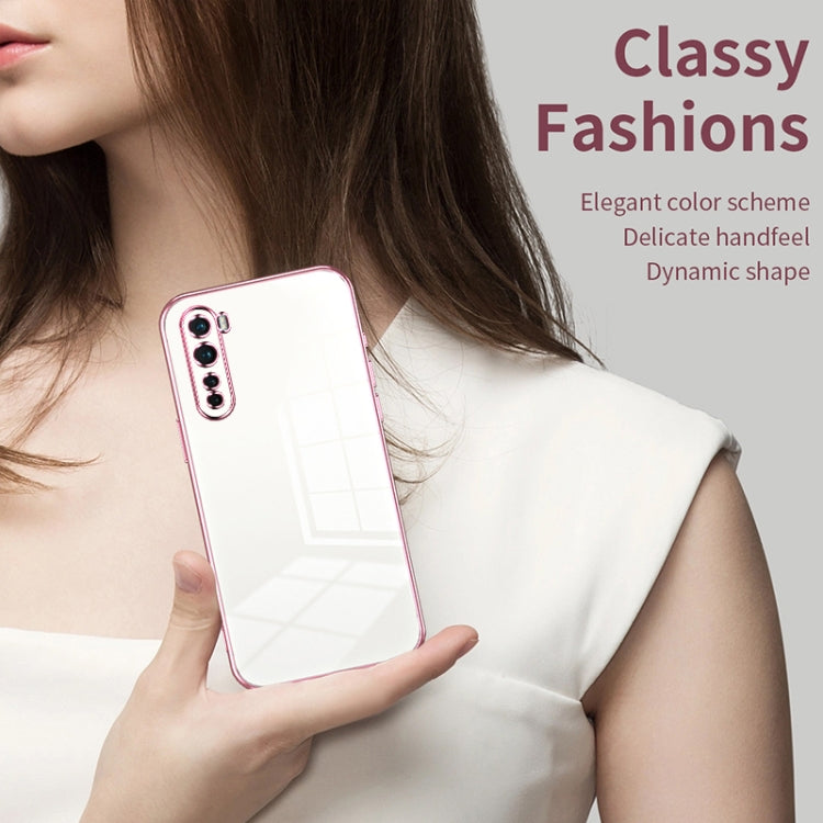 Transparent Plating Fine Hole Phone Case, For OnePlus Nord, For OnePlus 8 Pro, For OnePlus 8
