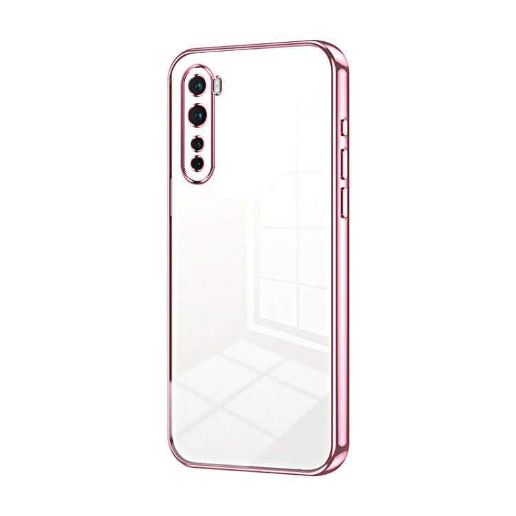 Transparent Plating Fine Hole Phone Case, For OnePlus Nord, For OnePlus 8 Pro, For OnePlus 8
