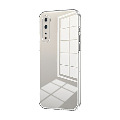 Transparent Plating Fine Hole Phone Case, For OnePlus Nord, For OnePlus 8 Pro, For OnePlus 8