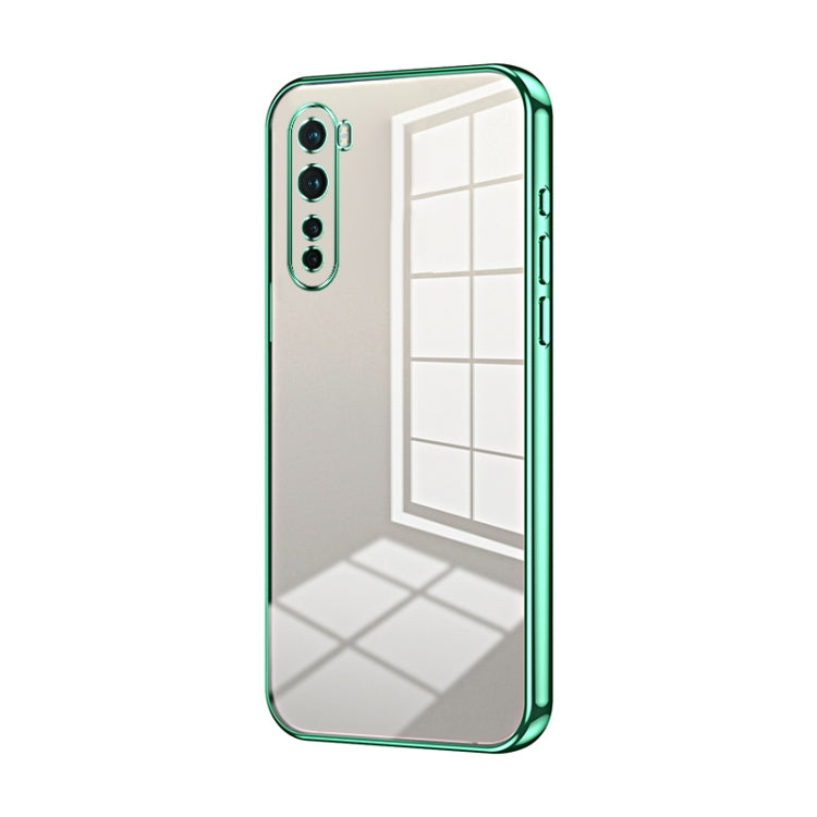 Transparent Plating Fine Hole Phone Case, For OnePlus Nord, For OnePlus 8 Pro, For OnePlus 8