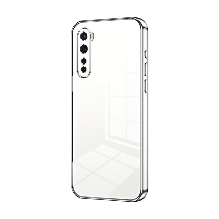 Transparent Plating Fine Hole Phone Case, For OnePlus Nord, For OnePlus 8 Pro, For OnePlus 8