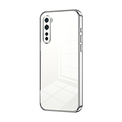 Transparent Plating Fine Hole Phone Case, For OnePlus Nord, For OnePlus 8 Pro, For OnePlus 8