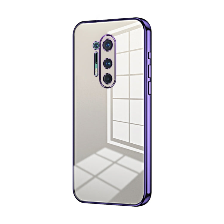 Transparent Plating Fine Hole Phone Case, For OnePlus Nord, For OnePlus 8 Pro, For OnePlus 8