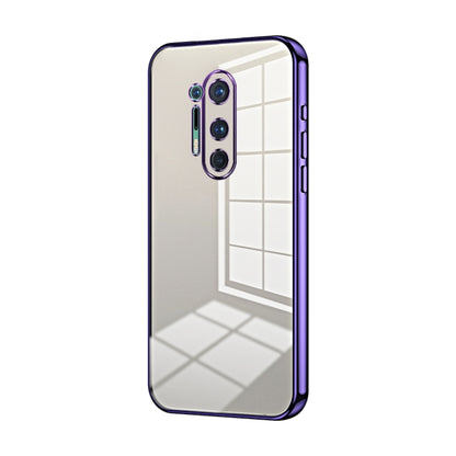 Transparent Plating Fine Hole Phone Case, For OnePlus Nord, For OnePlus 8 Pro, For OnePlus 8