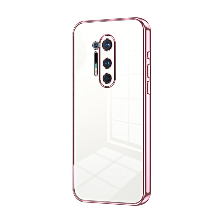 Transparent Plating Fine Hole Phone Case, For OnePlus Nord, For OnePlus 8 Pro, For OnePlus 8
