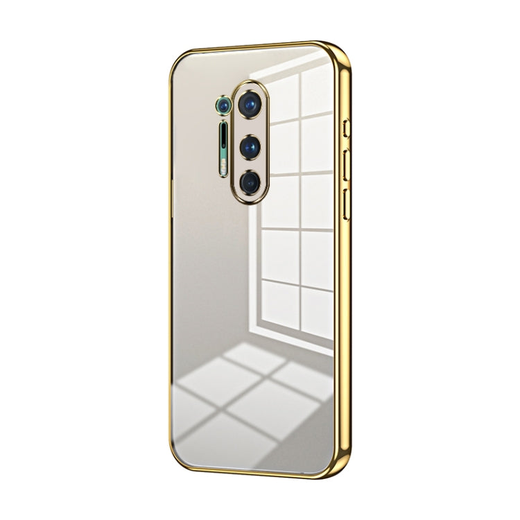 Transparent Plating Fine Hole Phone Case, For OnePlus Nord, For OnePlus 8 Pro, For OnePlus 8