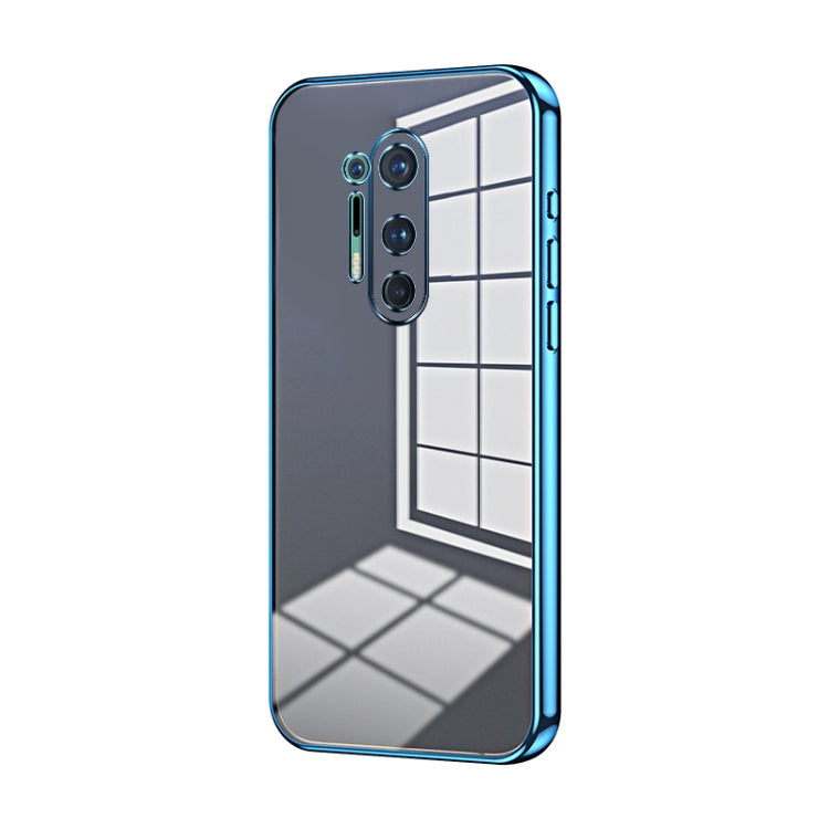 Transparent Plating Fine Hole Phone Case, For OnePlus Nord, For OnePlus 8 Pro, For OnePlus 8