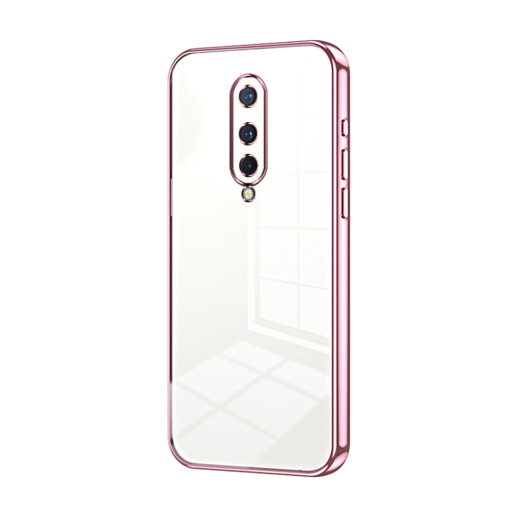Transparent Plating Fine Hole Phone Case, For OnePlus Nord, For OnePlus 8 Pro, For OnePlus 8