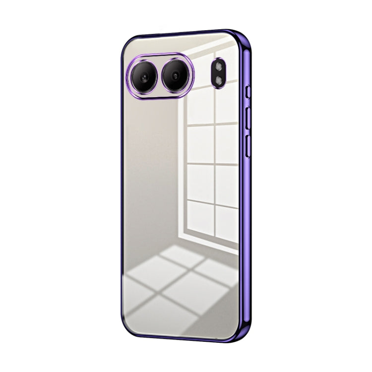 Transparent Plating Fine Hole Phone Case, For OnePlus Nord 4, For OnePlus Ace 3 Pro, For OnePlus Ace 2 Pro