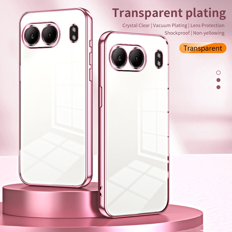 Transparent Plating Fine Hole Phone Case, For OnePlus Nord 4, For OnePlus Ace 3 Pro, For OnePlus Ace 2 Pro
