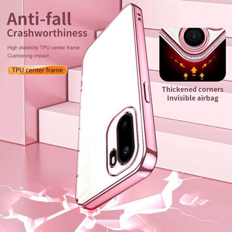 Transparent Plating Fine Hole Phone Case, For OnePlus Ace 6, For OnePlus Ace 5 / 13R, For OnePlus 13
