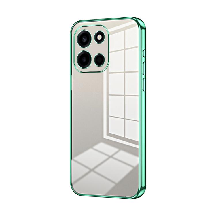 Transparent Plating Fine Hole Phone Case, For OnePlus Turbo 6V, For OnePlus Ace 6 / Ace 6T / 15R, For OnePlus Turbo 6
