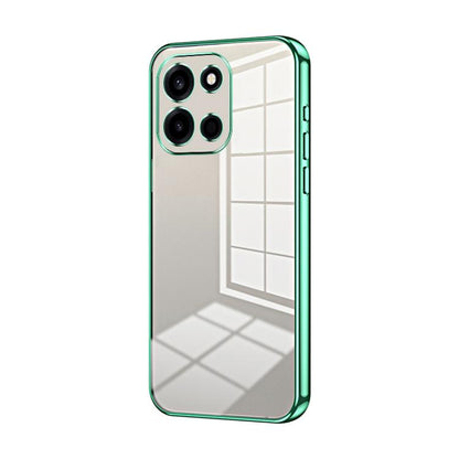 Transparent Plating Fine Hole Phone Case, For OnePlus Turbo 6V, For OnePlus Ace 6 / Ace 6T / 15R, For OnePlus Turbo 6