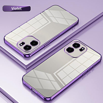 Transparent Plating Fine Hole Phone Case, For OnePlus Turbo 6V, For OnePlus Ace 6 / Ace 6T / 15R, For OnePlus Turbo 6