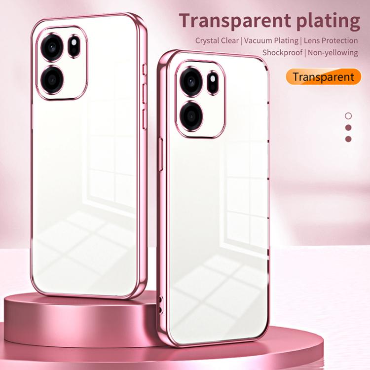 Transparent Plating Fine Hole Phone Case, For OnePlus Turbo 6V, For OnePlus Ace 6 / Ace 6T / 15R, For OnePlus Turbo 6