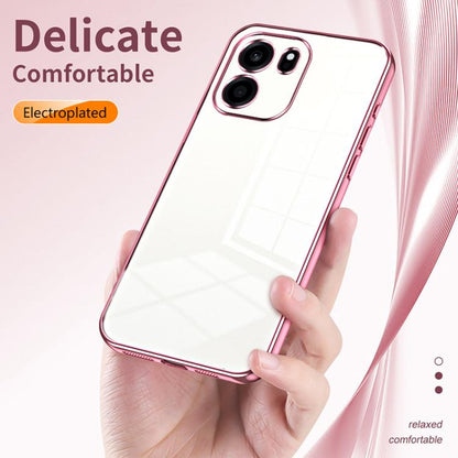 Transparent Plating Fine Hole Phone Case, For OnePlus Turbo 6V, For OnePlus Ace 6 / Ace 6T / 15R, For OnePlus Turbo 6
