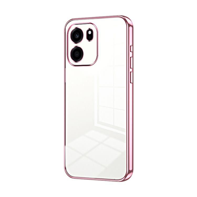 Transparent Plating Fine Hole Phone Case, For OnePlus Turbo 6V, For OnePlus Ace 6 / Ace 6T / 15R, For OnePlus Turbo 6