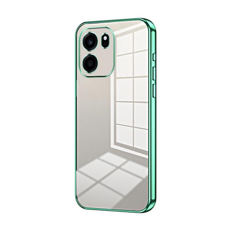 Transparent Plating Fine Hole Phone Case, For OnePlus Turbo 6V, For OnePlus Ace 6 / Ace 6T / 15R, For OnePlus Turbo 6