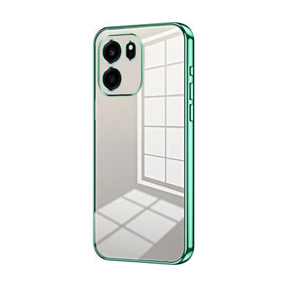 Transparent Plating Fine Hole Phone Case, For OnePlus Turbo 6V, For OnePlus Ace 6 / Ace 6T / 15R, For OnePlus Turbo 6