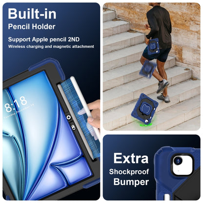 Contrast Color Robot Silicone Hybrid PC Tablet Case, For iPad Air 11 2025 / 2024, For iPad Air 13 2025 / 2024