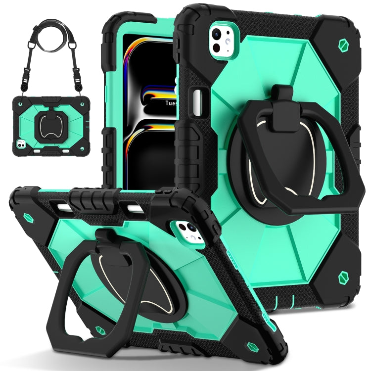 Contrast Color Robot Silicone Hybrid PC Tablet Case, For iPad Pro 13 2025 / 2024, For iPad Pro 11 2025 / 2024