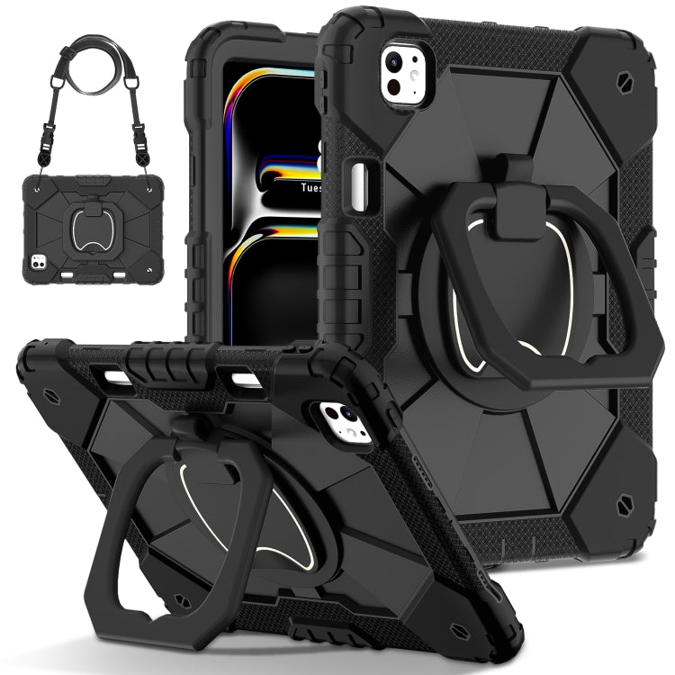 Contrast Color Robot Silicone Hybrid PC Tablet Case, For iPad Pro 13 2025 / 2024, For iPad Pro 11 2025 / 2024