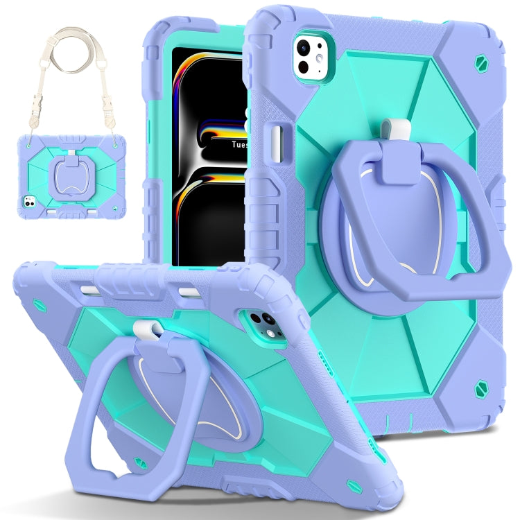 Contrast Color Robot Silicone Hybrid PC Tablet Case, For iPad Pro 13 2025 / 2024, For iPad Pro 11 2025 / 2024