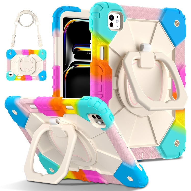 Contrast Color Robot Silicone Hybrid PC Tablet Case, For iPad Pro 13 2025 / 2024, For iPad Pro 11 2025 / 2024