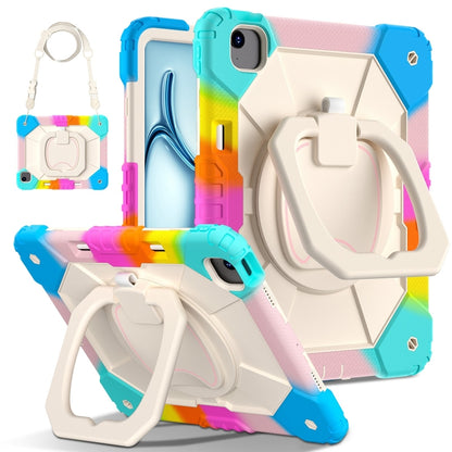 Contrast Color Robot Silicone Hybrid PC Tablet Case, For iPad Air 11 2025 / 2024, For iPad Air 13 2025 / 2024