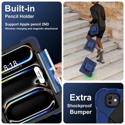 Contrast Color Robot Silicone Hybrid PC Tablet Case, For iPad Pro 13 2025 / 2024, For iPad Pro 11 2025 / 2024