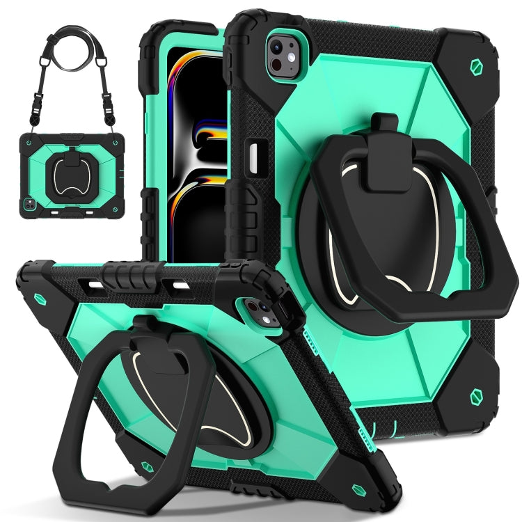 Contrast Color Robot Silicone Hybrid PC Tablet Case, For iPad Pro 13 2025 / 2024, For iPad Pro 11 2025 / 2024