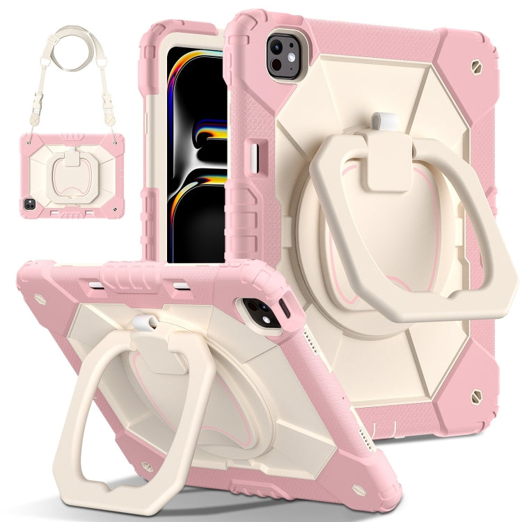 Contrast Color Robot Silicone Hybrid PC Tablet Case, For iPad Pro 13 2025 / 2024, For iPad Pro 11 2025 / 2024