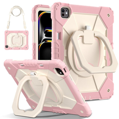 Contrast Color Robot Silicone Hybrid PC Tablet Case, For iPad Pro 13 2025 / 2024, For iPad Pro 11 2025 / 2024