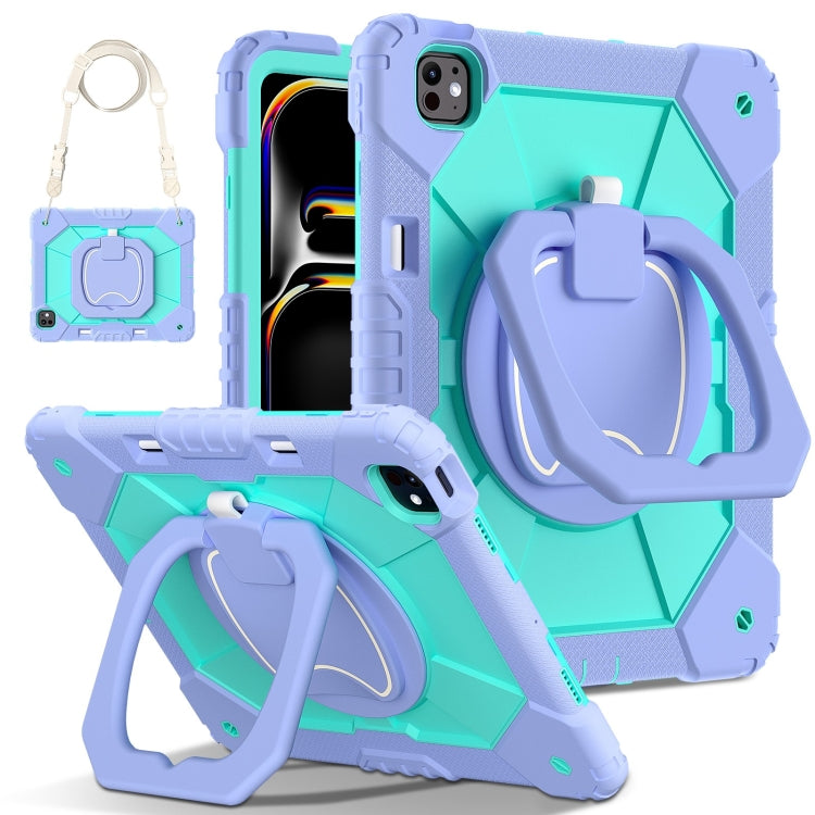 Contrast Color Robot Silicone Hybrid PC Tablet Case, For iPad Pro 13 2025 / 2024, For iPad Pro 11 2025 / 2024
