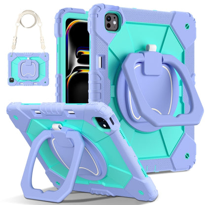 Contrast Color Robot Silicone Hybrid PC Tablet Case, For iPad Pro 13 2025 / 2024, For iPad Pro 11 2025 / 2024