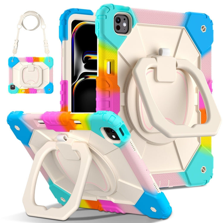 Contrast Color Robot Silicone Hybrid PC Tablet Case, For iPad Pro 13 2025 / 2024, For iPad Pro 11 2025 / 2024