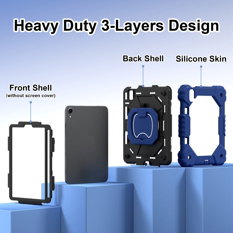 Contrast Color Robot Silicone Hybrid PC Tablet Case, For iPad mini 2024 / mini 6, For iPad Pro 11 2022 / Air 10.9 2022