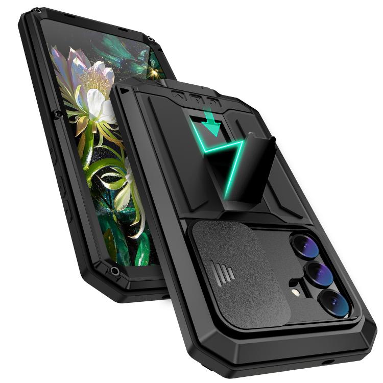 R-JUST Sliding Camera Life Waterproof Holder Phone Case, For Samsung Galaxy S26+ 5G, For Samsung Galaxy S26 Ultra 5G, For Samsung Galaxy S26 5G, For Samsung Galaxy S25 Edge 5G, For Samsung Galaxy S25 5G, For Samsung Galaxy S25+ 5G