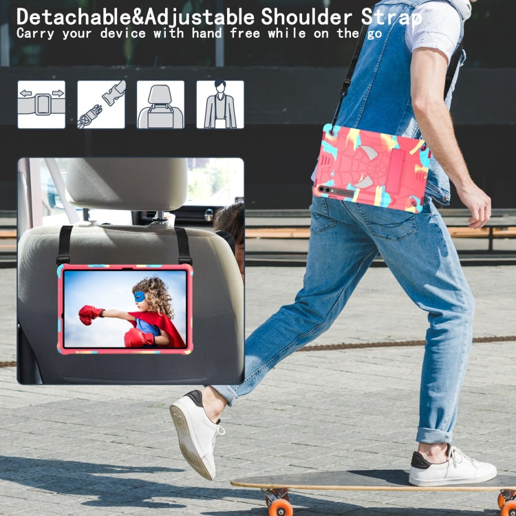 Fold-Holder Spider Silicone Hybrid PC Tablet Case, For Samsung Galaxy Tab S9 FE+ / S9+, For Samsung Galaxy Tab S9 FE / S9, For Samsung Galaxy Tab A9+, For Samsung Galaxy Tab A9