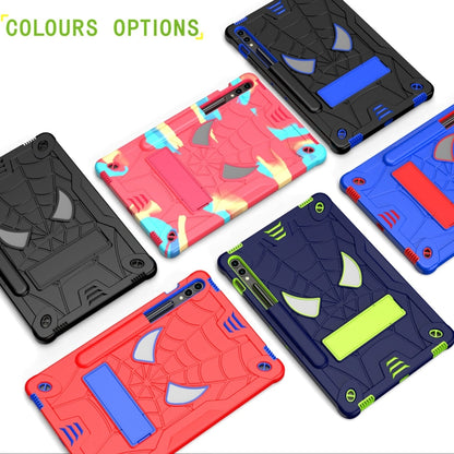 Fold-Holder Spider Silicone Hybrid PC Tablet Case, For Samsung Galaxy Tab S9 FE+ / S9+, For Samsung Galaxy Tab S9 FE / S9, For Samsung Galaxy Tab A9+, For Samsung Galaxy Tab A9