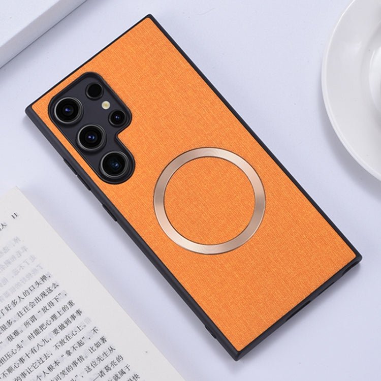 CD Magsafe Magnetic Cloth Texture Phone Case, For Samsung Galaxy S25+ 5G, For Samsung Galaxy S25 Ultra 5G, For Samsung Galaxy S24 Ultra 5G